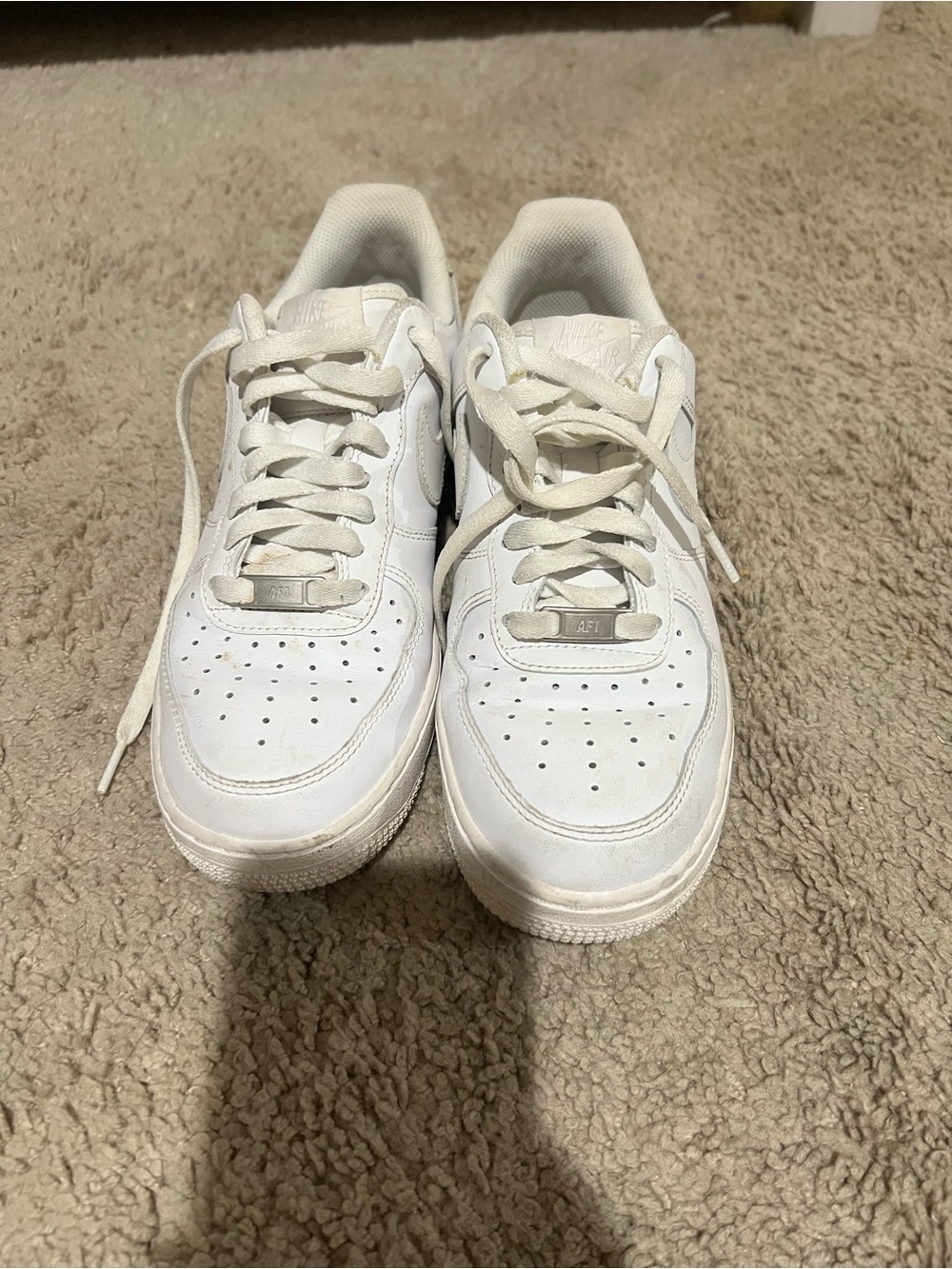 Nike White Leather Low-Top Sneakers